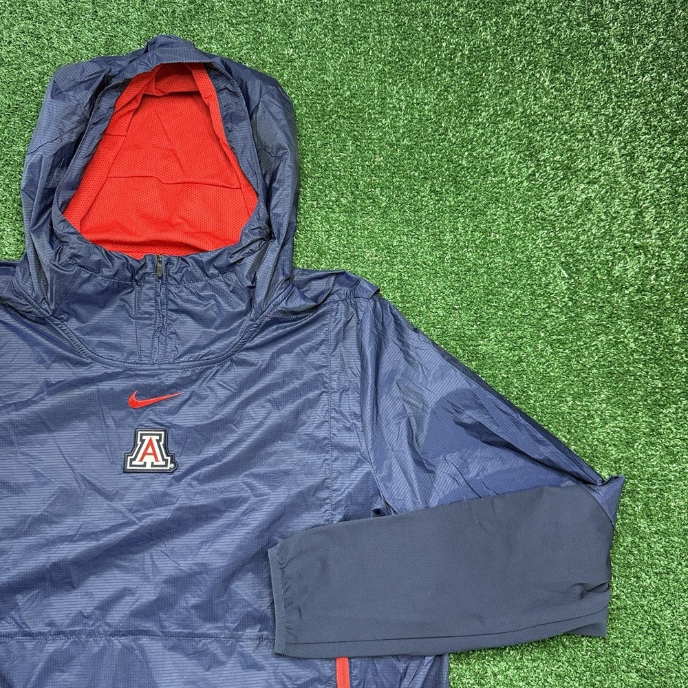 Nike University Of Arizona Men's Zip Up Pullover Windbreaker Jacket Size Large